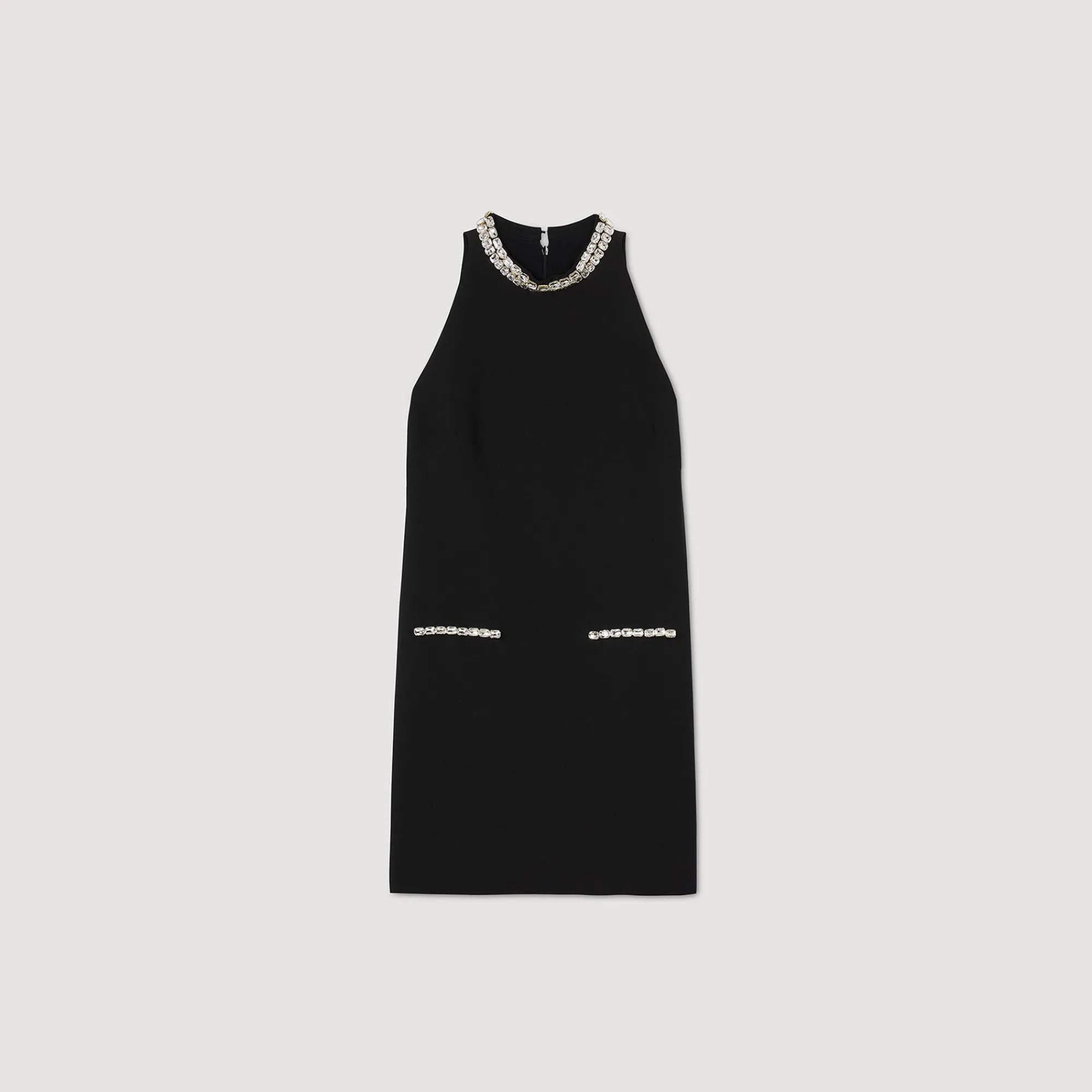 Robes*SANDRO Robe à Strass Noir
