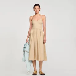 Robes*SANDRO Robe Corset Beige