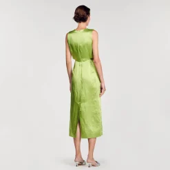 Robes*SANDRO Robe Midi 2 En 1 Vert Olive