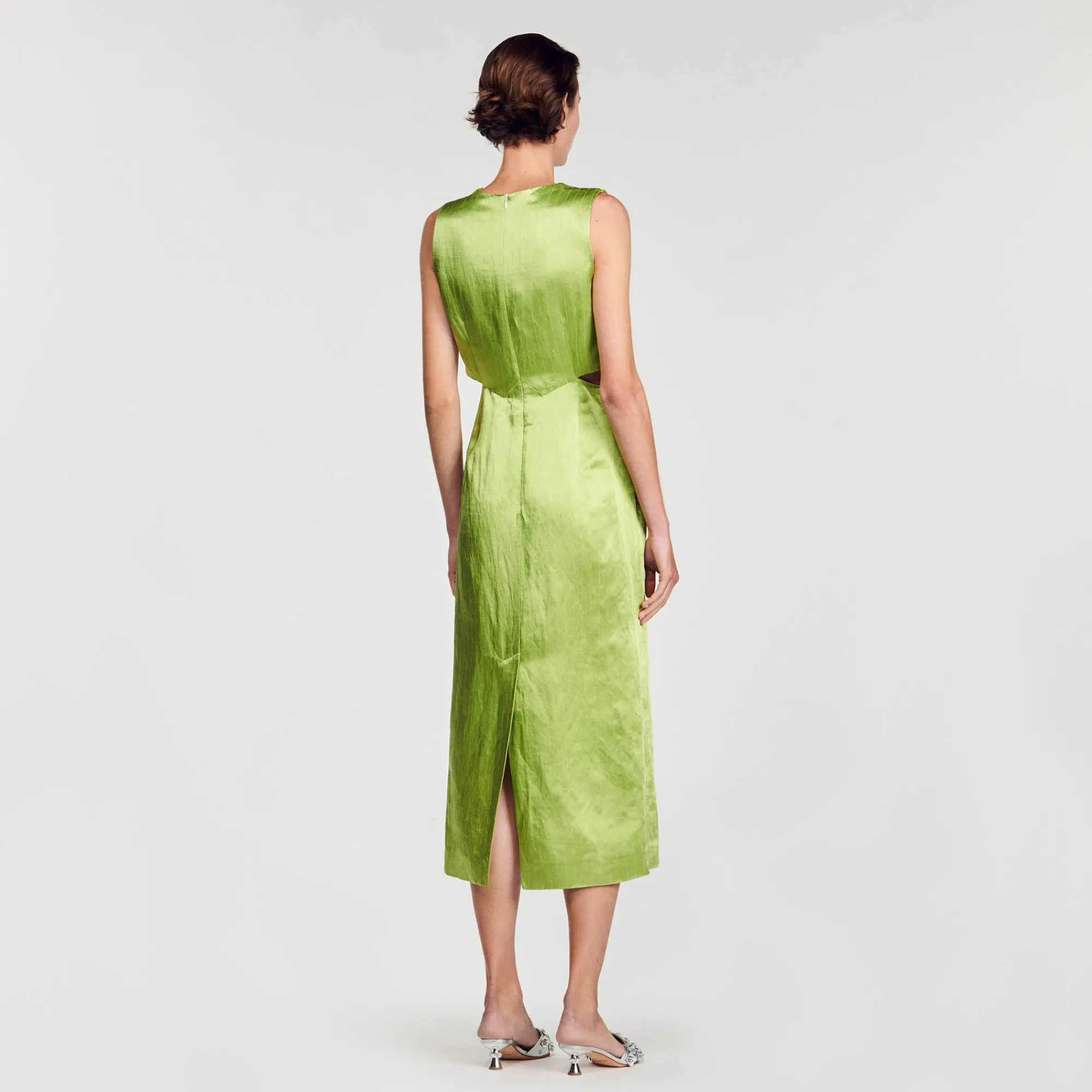 Robes*SANDRO Robe Midi 2 En 1 Vert Olive