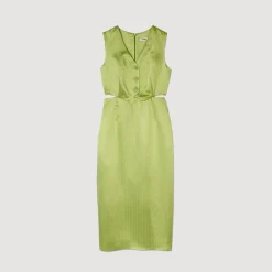 Robes*SANDRO Robe Midi 2 En 1 Vert Olive