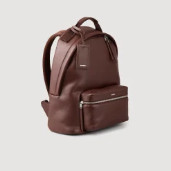 Sacs À Dos*SANDRO Sac à Dos En Toile Enduite Marron Foncé