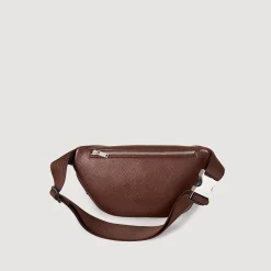 Mini Sacs*SANDRO Sac Banane En Toile Enduite Marron Foncé