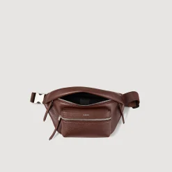 Mini Sacs*SANDRO Sac Banane En Toile Enduite Marron Foncé