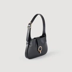 Sacs Porté Épaule*SANDRO Sac Janet Tannerie Certifiée Noir