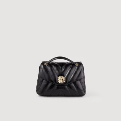 Sacs Porté Épaule|Sacs À Bandoulière*SANDRO Sac Mila En Cuir Matelassé Noir