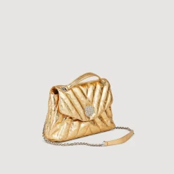 Sacs Porté Épaule|Sacs À Bandoulière*SANDRO Sac Mila En Cuir Métallisé Matelassé Or