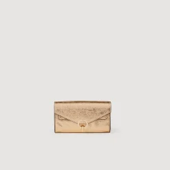 Sacs Porté Épaule|Mini Sacs*SANDRO Sac Pochette En Cuir Dé Or
