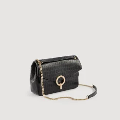 Sacs Porté Épaule|Sacs À Bandoulière*SANDRO Sac Yza En Cuir D'une Tannerie Certifiée Noir