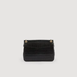 Sacs Porté Épaule|Sacs À Bandoulière*SANDRO Sac Yza En Cuir D'une Tannerie Certifiée Noir