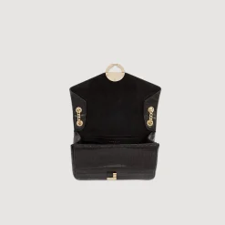 Sacs Porté Épaule|Sacs À Bandoulière*SANDRO Sac Yza En Cuir D'une Tannerie Certifiée Noir