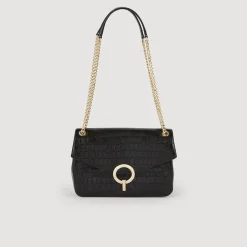 Sacs Porté Épaule|Sacs À Bandoulière*SANDRO Sac Yza En Cuir D'une Tannerie Certifiée Noir