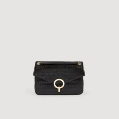 Sacs Porté Épaule|Sacs À Bandoulière*SANDRO Sac Yza En Cuir D'une Tannerie Certifiée Noir