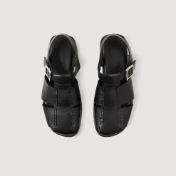 Sandales*SANDRO Sandales En Cuir Noir
