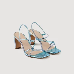 Sandales À Talons|Sandales*SANDRO Sandales Faye Bleu / Argent