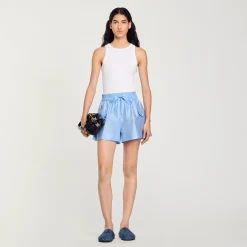 Ensembles|Jupes & Shorts*SANDRO Short à Poches Bleu Ciel