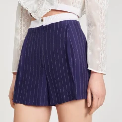 Ensembles|Jupes & Shorts*SANDRO Short à Rayures Bleu marine