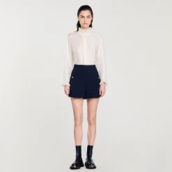 Jupes & Shorts*SANDRO Short à Revers Marine