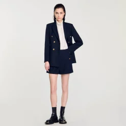 Jupes & Shorts*SANDRO Short à Revers Marine