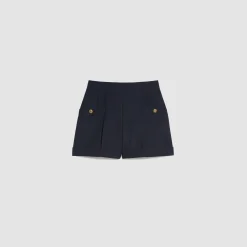 Jupes & Shorts*SANDRO Short à Revers Marine