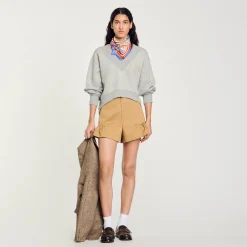 Jupes & Shorts*SANDRO Short à Volants Camel