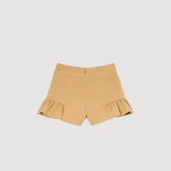 Jupes & Shorts*SANDRO Short à Volants Camel