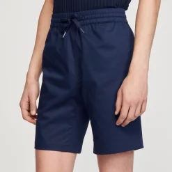 Pantalons & Shorts*SANDRO Short En Coton Bleu Foncé