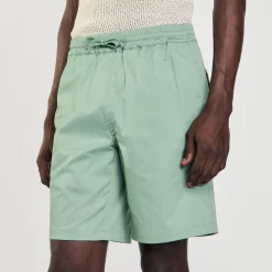 Pantalons & Shorts*SANDRO Short En Coton Vert D'Eau
