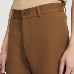 Pantalons & Shorts*SANDRO Short En Coton Camel