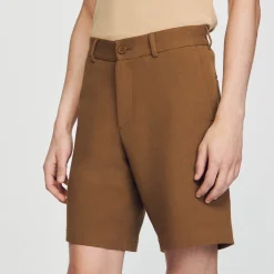 Pantalons & Shorts*SANDRO Short En Coton Camel