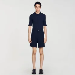Pantalons & Shorts*SANDRO Short En Coton Bleu
