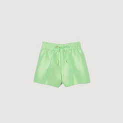 Ensembles|Jupes & Shorts*SANDRO Short Large Satiné Vert Fluo