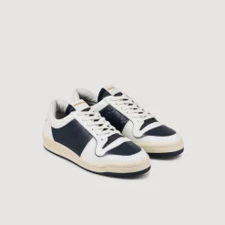 Sneakers*SANDRO Sneakers Basses En Cuir Marine