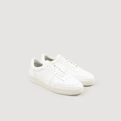 Sneakers*SANDRO Sneakers En Cuir De Tannerie Certifiée blanc