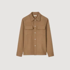 Manteaux & Blousons|Chemises*SANDRO Surchemise En Laine Camel