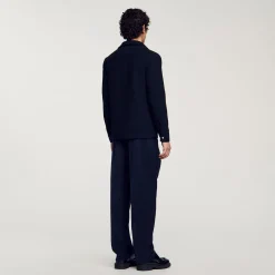 Manteaux & Blousons|Chemises*SANDRO Surchemise En Laine Marine