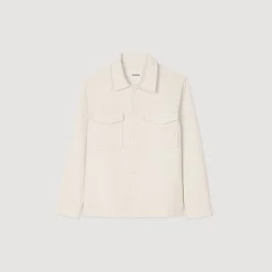 Chemises*SANDRO Surchemise En Velours Côtelé Beige