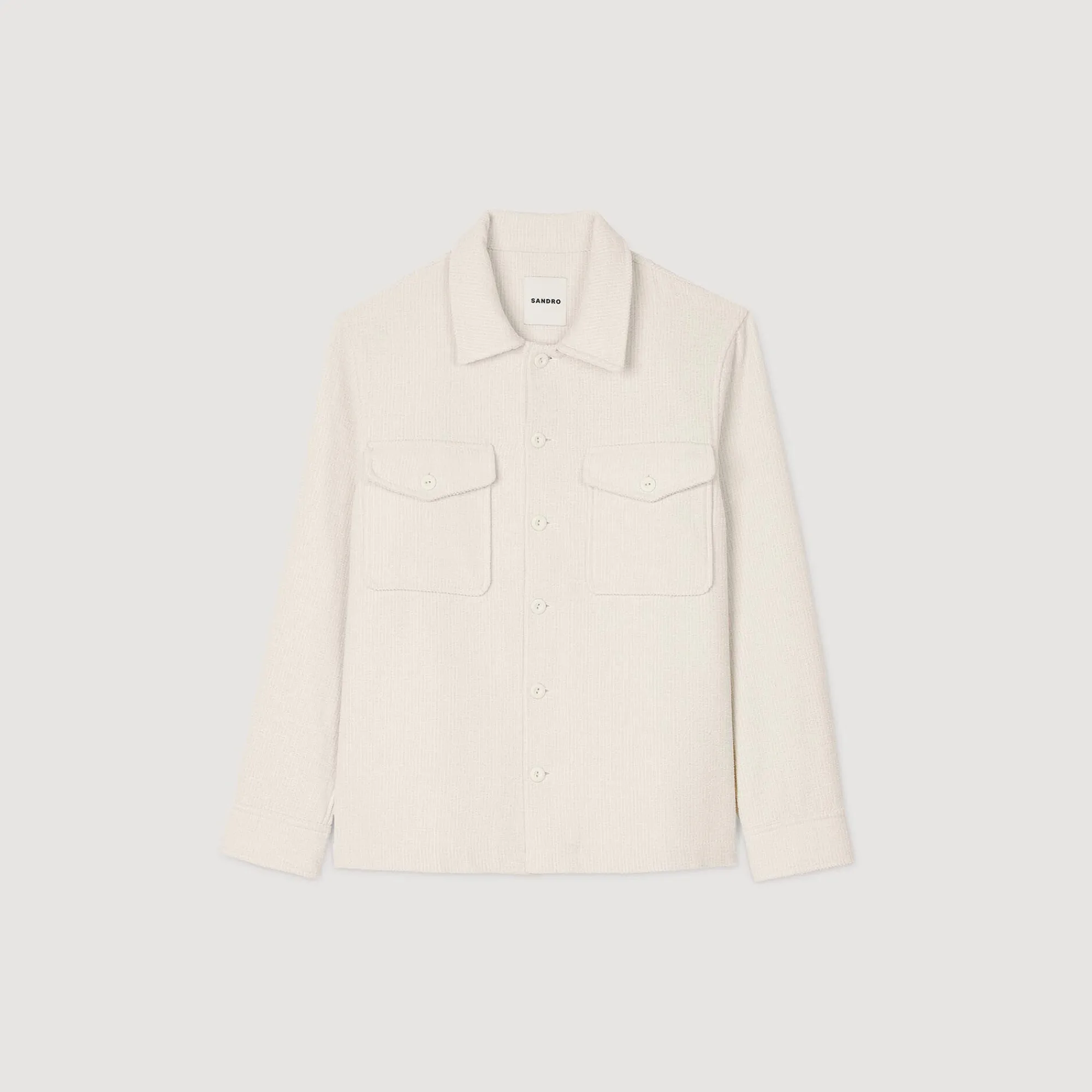 Chemises*SANDRO Surchemise En Velours Côtelé Beige