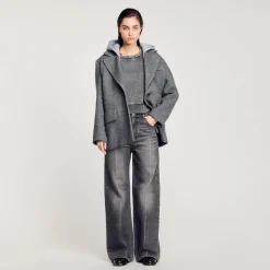 Pulls & Cardigans*SANDRO Sweat à Col Bijoux Gris