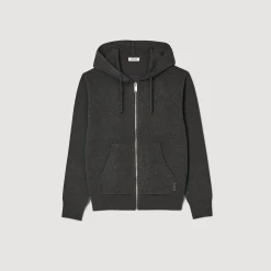 Sweats & Joggings|Pulls & Gilets*SANDRO Sweatshirt à Capuche gris chiné