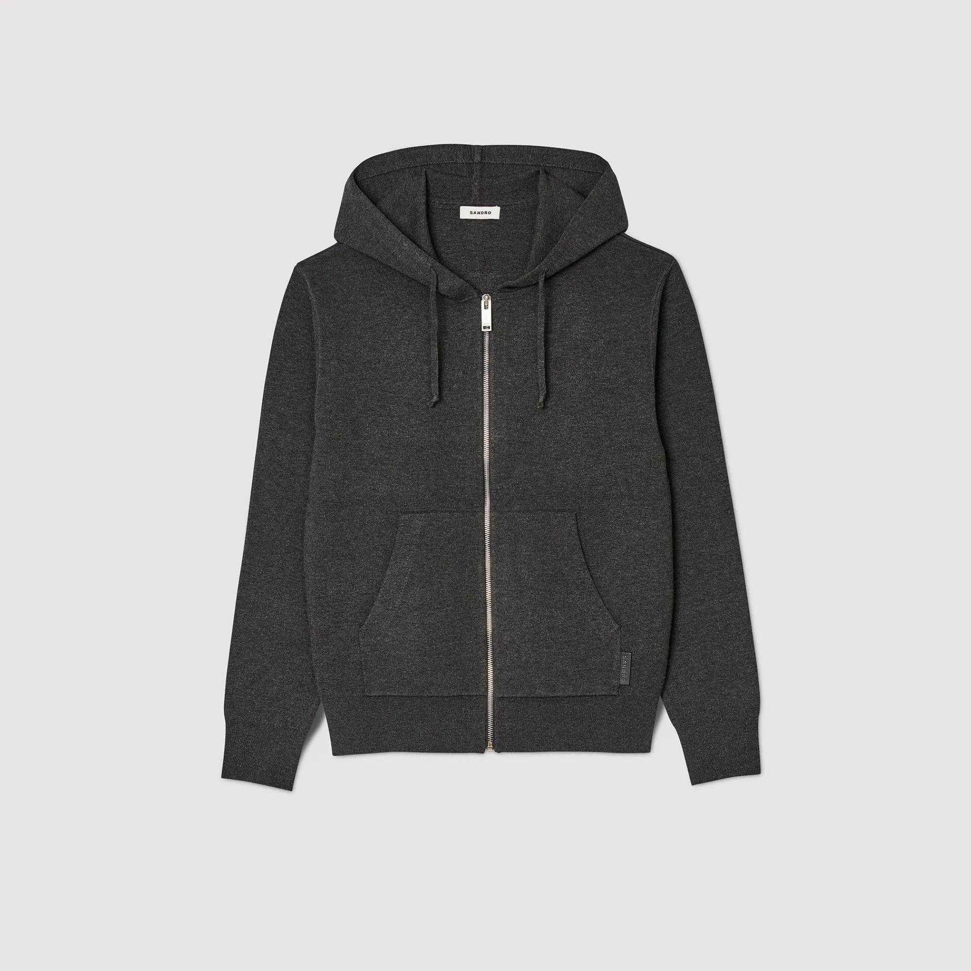 Sweats & Joggings|Pulls & Gilets*SANDRO Sweatshirt à Capuche gris chiné