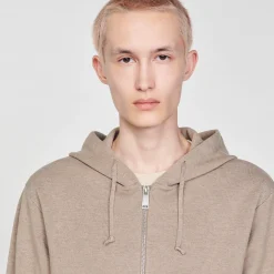 Sweats & Joggings|Pulls & Gilets*SANDRO Sweatshirt à Capuche Marron Clair