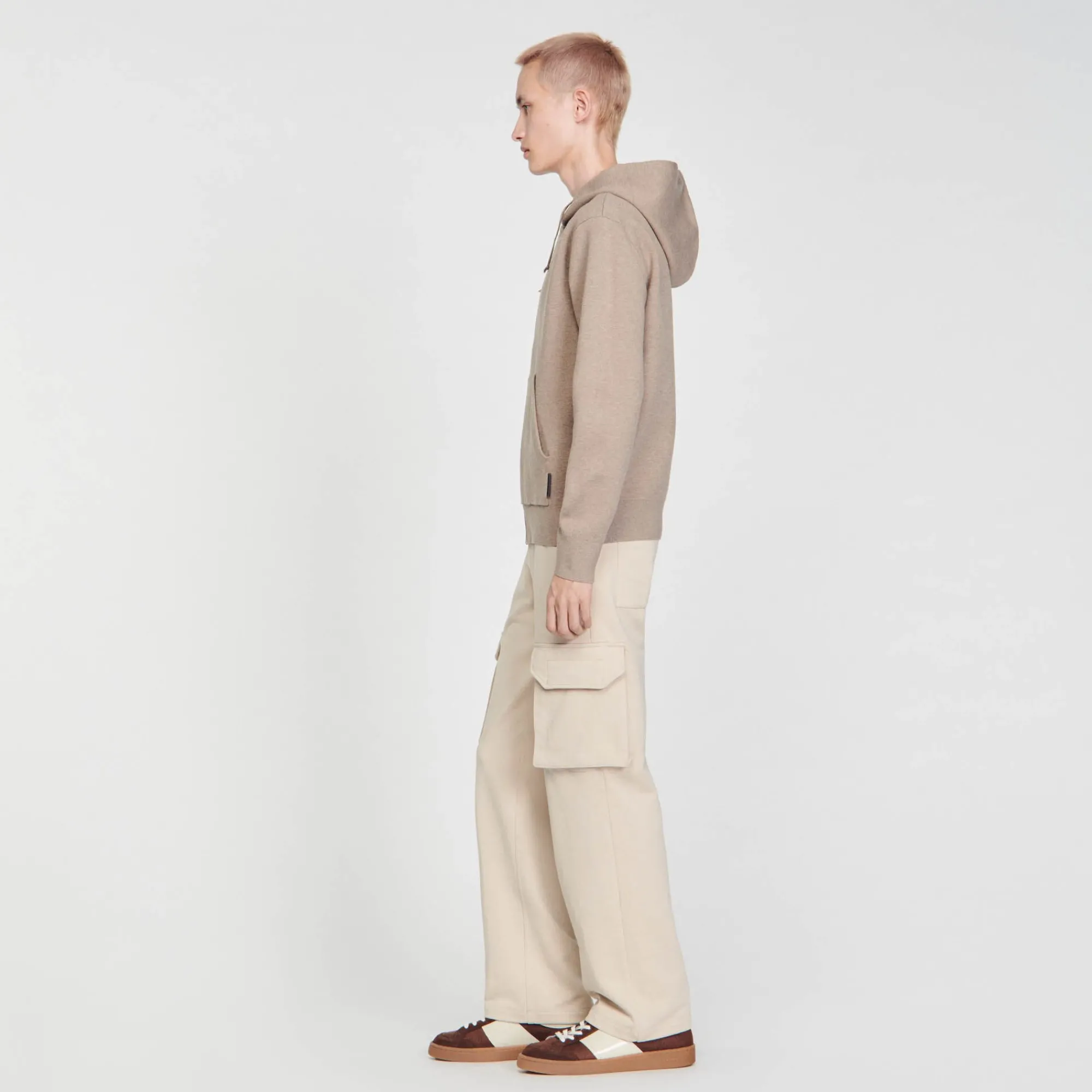 Sweats & Joggings|Pulls & Gilets*SANDRO Sweatshirt à Capuche Marron Clair