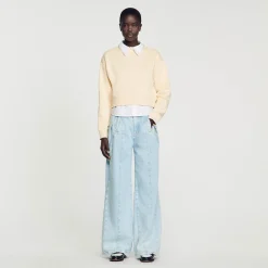 Pulls & Cardigans*SANDRO Sweatshirt 2 En 1 Ecru