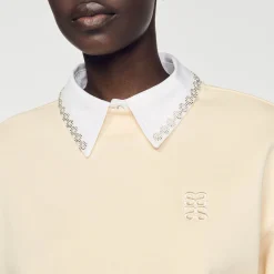 Pulls & Cardigans*SANDRO Sweatshirt 2 En 1 Ecru