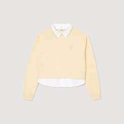 Pulls & Cardigans*SANDRO Sweatshirt 2 En 1 Ecru