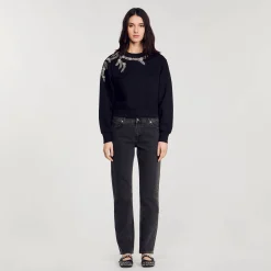 Pulls & Cardigans*SANDRO Sweatshirt Bijou Noir