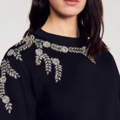 Pulls & Cardigans*SANDRO Sweatshirt Bijou Noir