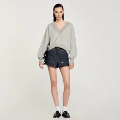 Pulls & Cardigans*SANDRO Sweatshirt Court Gris