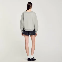 Pulls & Cardigans*SANDRO Sweatshirt Court Gris